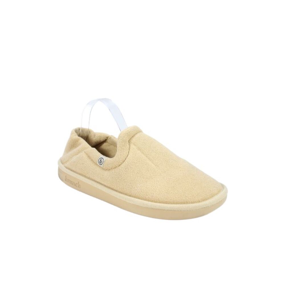 Brunch Womens Polyester Slip On Slippers Tan Beige Size 10